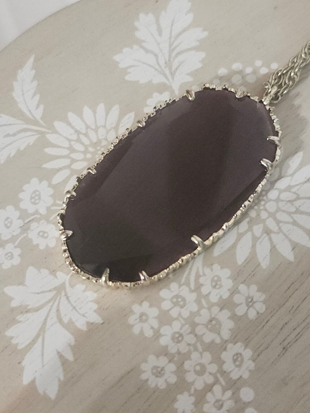 Kendra Scott Purple Gold Pendant Necklace